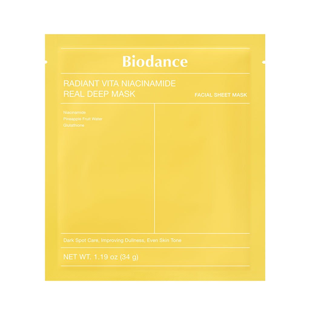 Biodance Radiant Vita Niacinamide Real Deep Mask for Brightening Dull Skin & Dark Spot Care