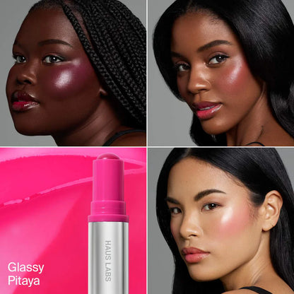 Color Fuse Glassy Blush Balm Stick + Powder Blush Set - Haus Labs / Set 2 pzas