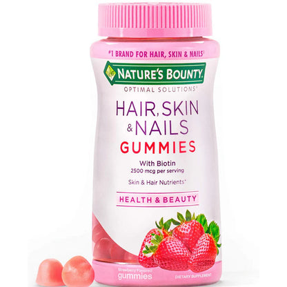 Nature’s Bounty Hair Skin and Nails with Biotin - Fresa - 80 Gomitas

Marca: Nature’s Bounty