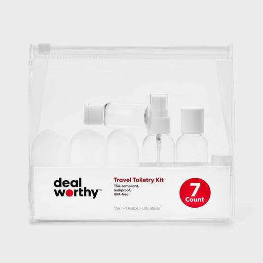 Juego de contenedores de viaje TSA - 7 unidades - Dealworthy Pre-orden