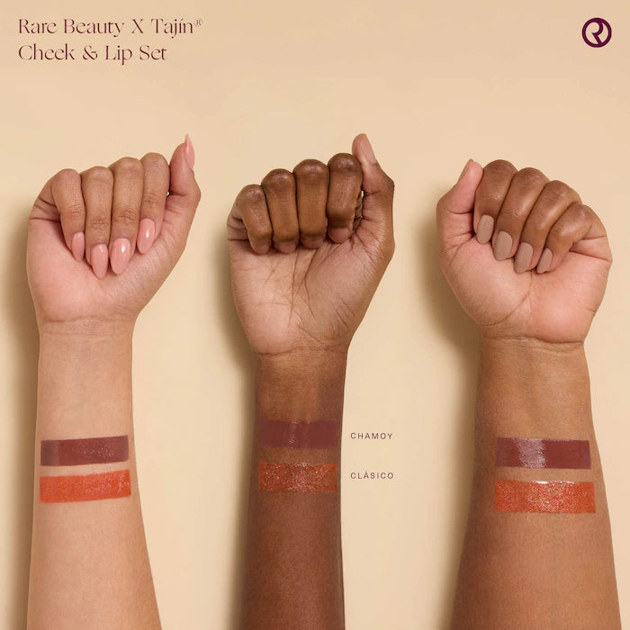 Rare Beauty x Tajin Soft Pinch Liquid Blush & Positive Light Luminizing Lip Gloss Duo Set Pre*orden