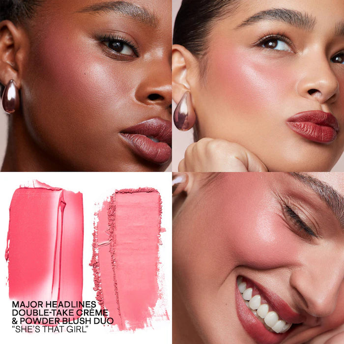 Mini Major Headlines Double-Take Crème & Powder Blush Duo Pre-orden