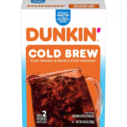 Dunkin' Cold Brew Medium Roast Ground Coffee Packs - 8.46oz Pre-orden