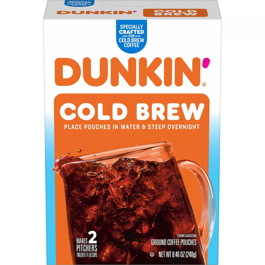 Dunkin' Cold Brew Medium Roast Ground Coffee Packs - 8.46oz Pre-orden