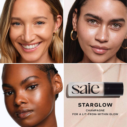Saie  Glowy Super Gel Lightweight Dewy Multipurpose Illuminator Mini-Size